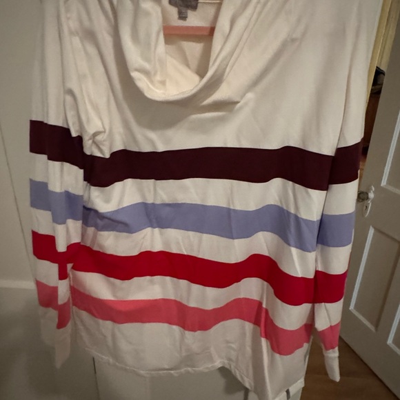 Talbots Tops - Talbots Cream Sweatshirt-Cowl Neck